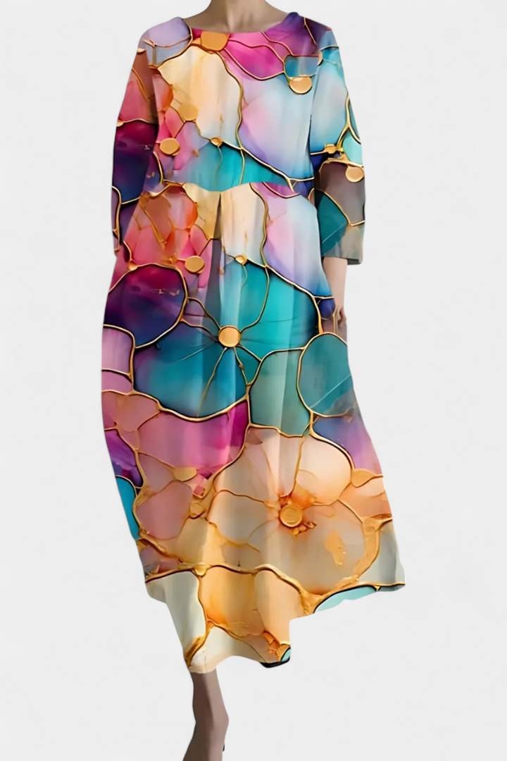 Ana - Robe fluide à motifs