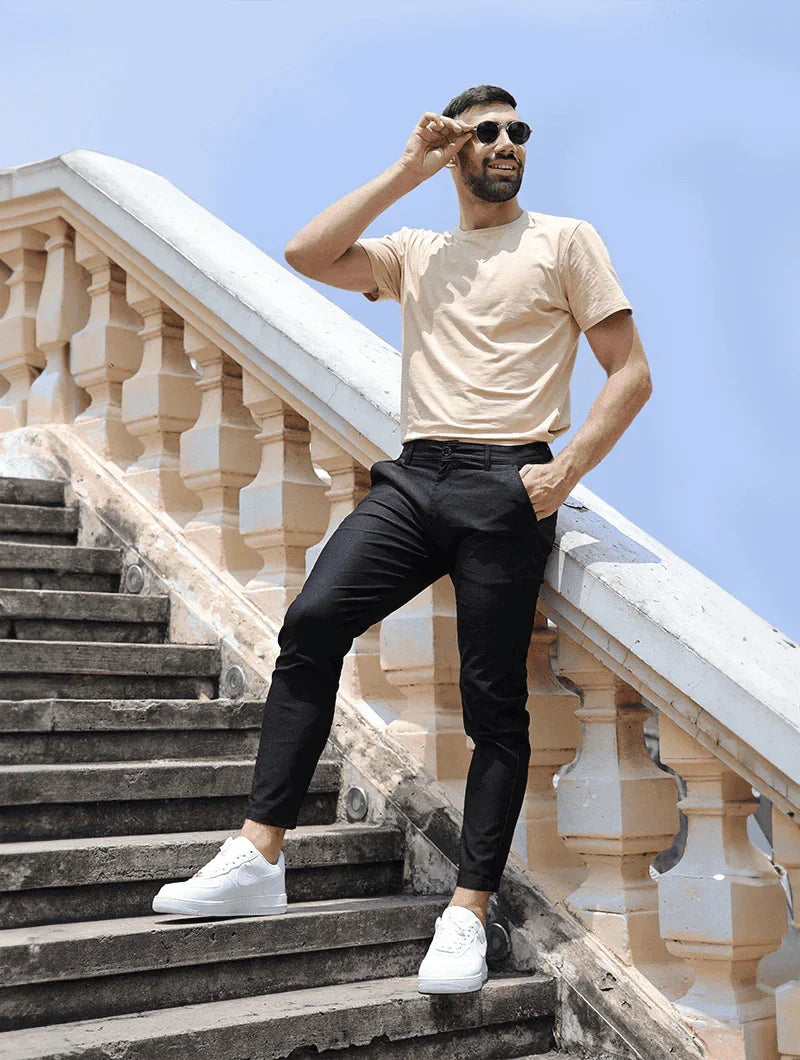 Pantalon Élastique Élégant